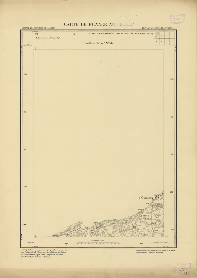 (N:21456) PLANS DIRECTEURS - FEUILLE DE MONTLUEL XXXI 31 N1b (B0017948) Carte e stampe antiche: riproduzione a colori su carta (formato A1)