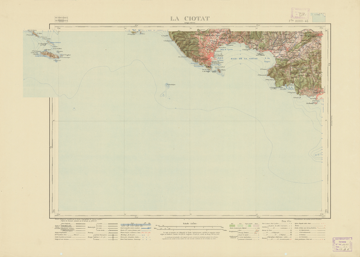 (N:21656) NOUVELLE CARTE DE FRANCE - XXXII 46 - LA CIOTAT (B0018242) Carte e stampe antiche: riproduzione a colori su carta (formato A1)