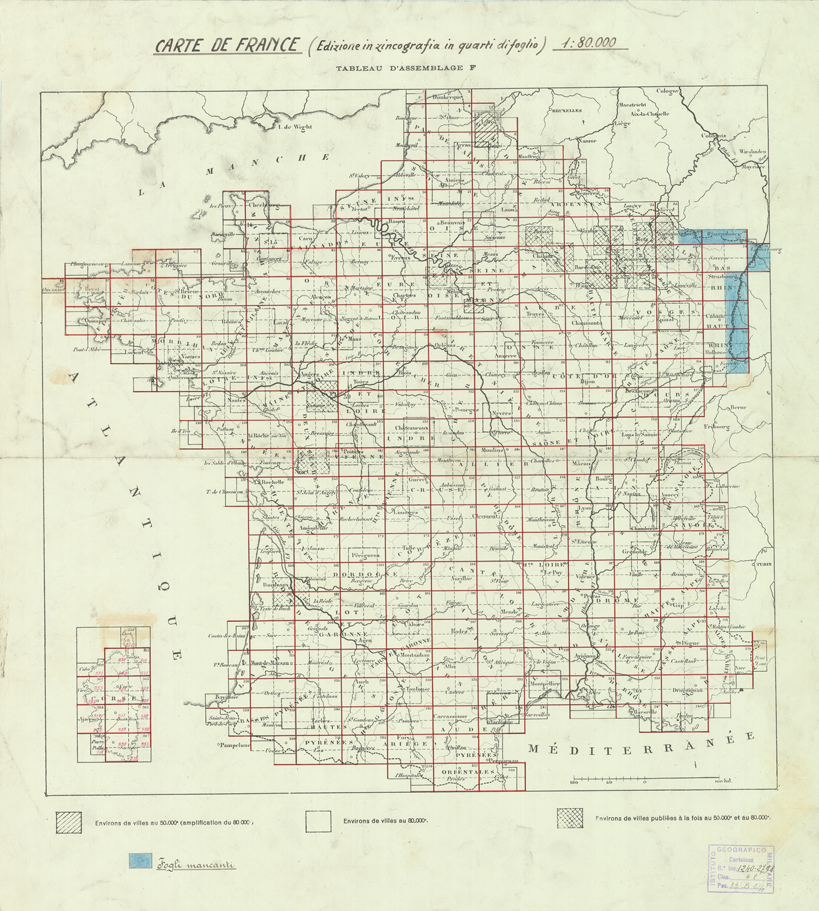 (N:22322) CARTE DE FRANCE - QUADRO D'UNIONE (B0018917) Carte e stampe antiche: riproduzione a colori su carta (formato A1)