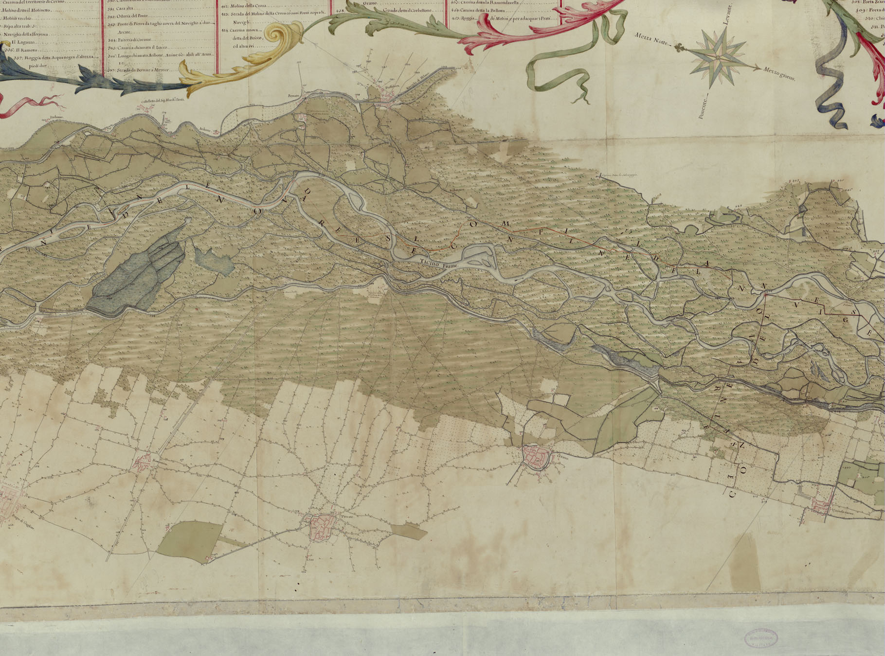 (N:24067) CARTA TOPOGRAFICA IN MISURA CHE COMPRENDE IL CORSO DEL TICINO DAL LAGO MAGGIORE SINO AL FIUME PO'
Unitamente le Campagne Citt e Luoghi vicini ad esso Fiume, tanto a dirritta, che a sinistra del medesimo. (B0019589, B0019590, B0019592, B0019593, B0019594, B0019595, B0019600, B0019598, B0019591, B0019597, B0019596, B0019599) Carte e stampe antiche: riproduzione a colori su carta (formato A1)