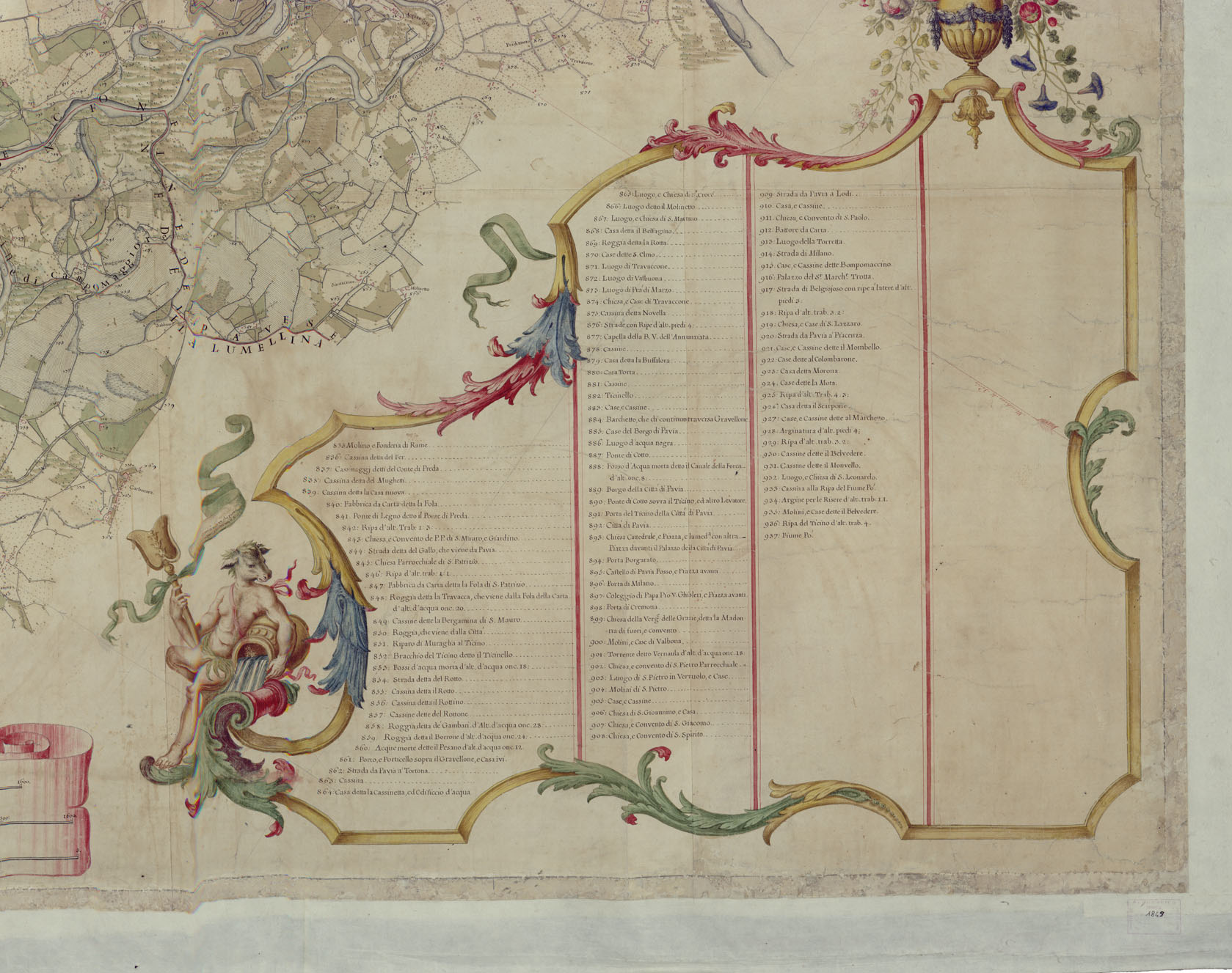 (N:24067) CARTA TOPOGRAFICA IN MISURA CHE COMPRENDE IL CORSO DEL TICINO DAL LAGO MAGGIORE SINO AL FIUME PO'
Unitamente le Campagne Citt e Luoghi vicini ad esso Fiume, tanto a dirritta, che a sinistra del medesimo. (B0019589, B0019590, B0019592, B0019593, B0019594, B0019595, B0019600, B0019598, B0019591, B0019597, B0019596, B0019599) Carte e stampe antiche: riproduzione a colori su carta (formato A1)