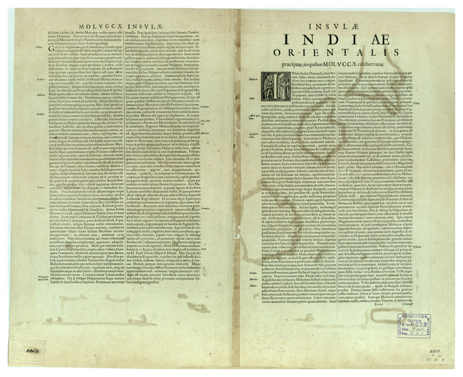 (N:33502) INDIE OLANDESI - INDICE ORIENTALIS NOVA DESCRIPTIO - FRONTE-RETRO (B0020004, B0020003) Carte e stampe antiche: riproduzione a colori su carta (formato A1)
