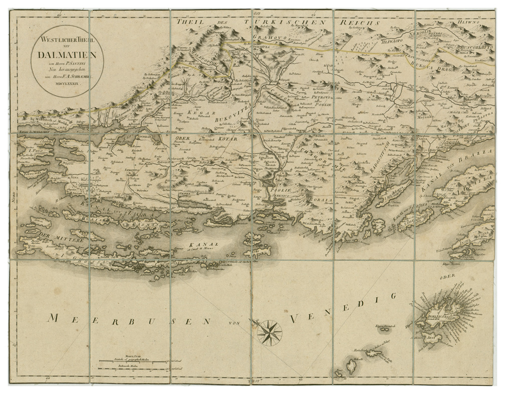 (N:34176) JUGOSLAVIA - WESTLICHER THEILL VON DALMATIEN - FOGLIO 1 (B0020141) Carte e stampe antiche: riproduzione a colori su carta (formato A1)