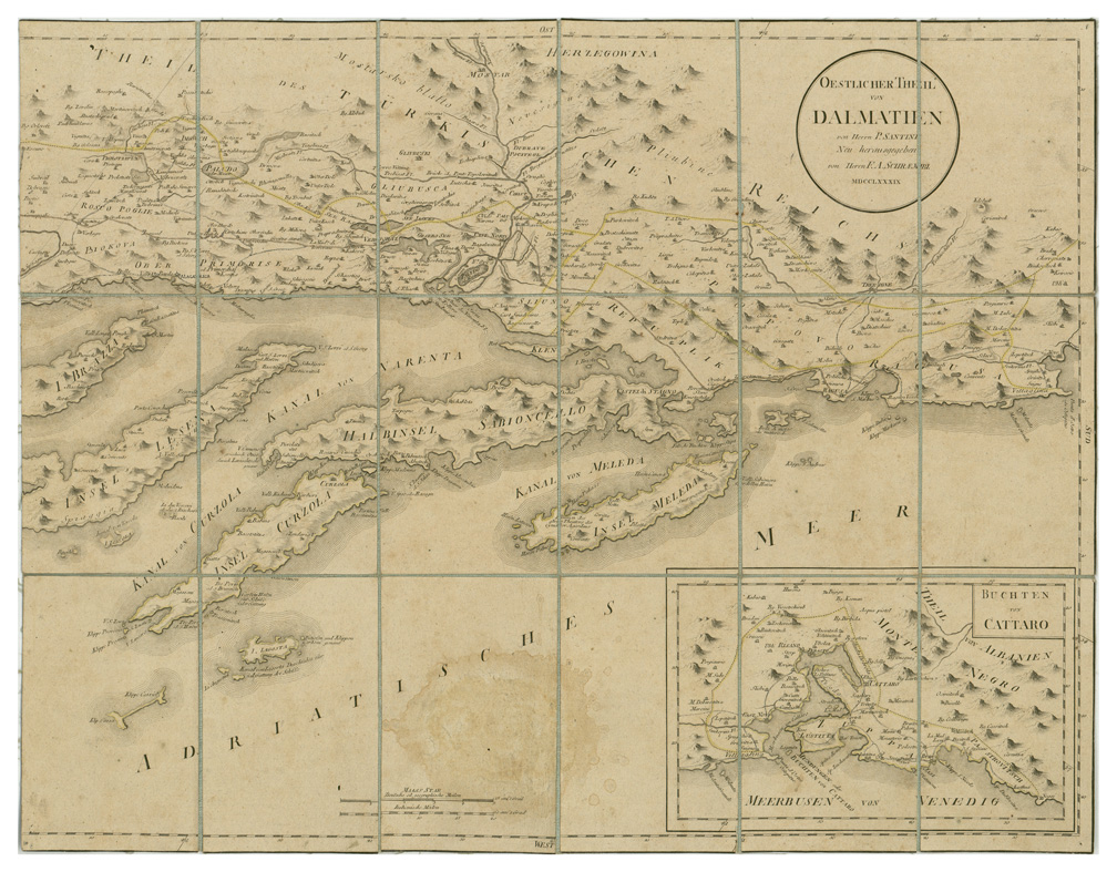 (N:34177) JUGOSLAVIA - OESTLICHER THEIL VON DALMATIEN - FOGLIO 2 (B0020142) Carte e stampe antiche: riproduzione a colori su carta (formato A1)