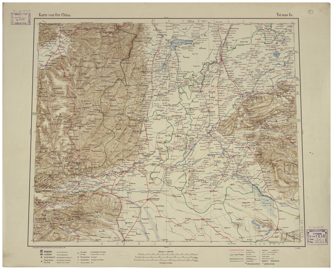 (N:34572) CINA - KARTE VON OST-CHINA - FOGLIO 8 TSI NAN FU (B0020403) Carte e stampe antiche: riproduzione a colori su carta (formato A1)