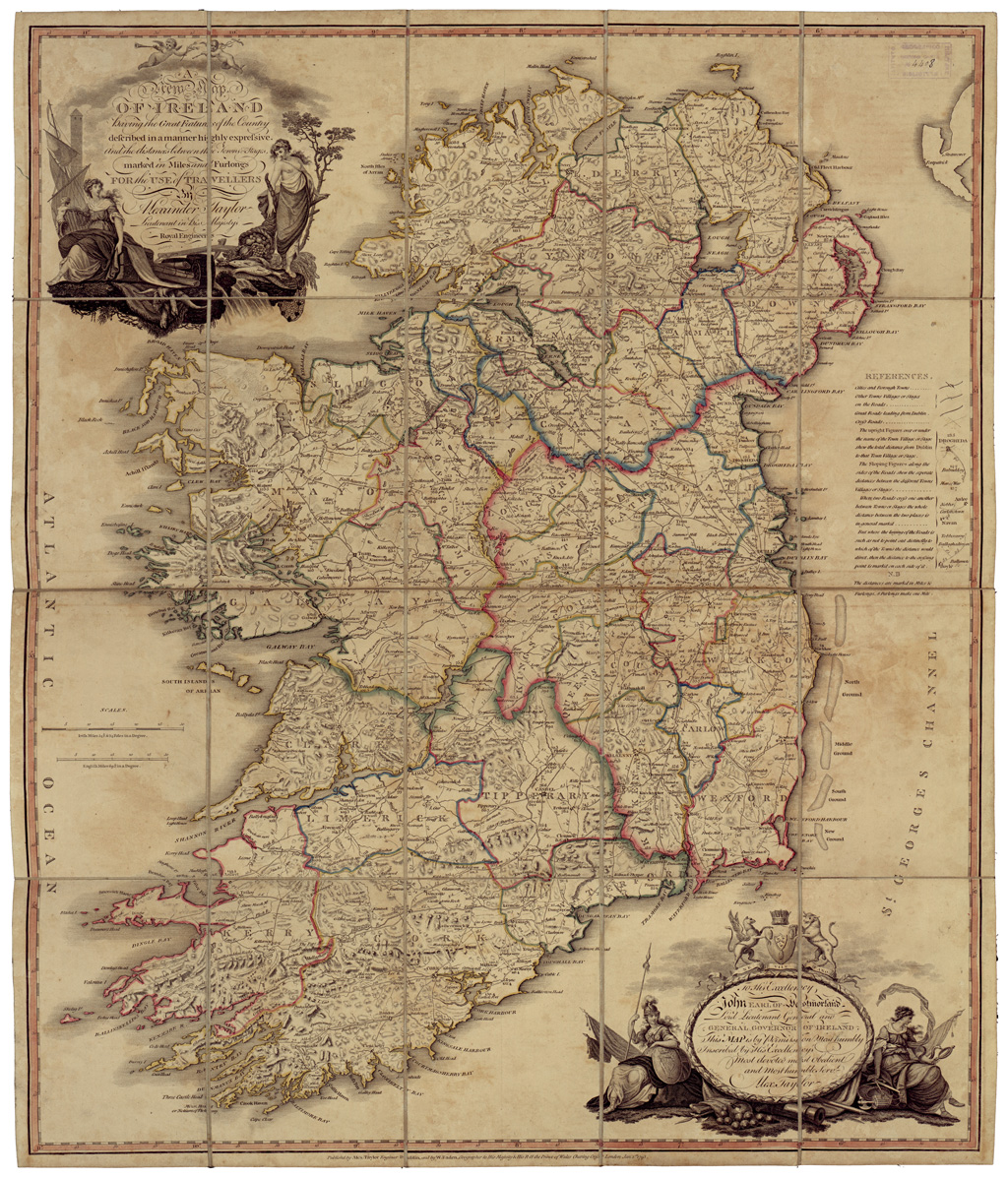 (N:34607) A NEW MAP OF IRELAND ETC... (B0020437) Carte e stampe antiche: riproduzione a colori su carta (formato A1)
