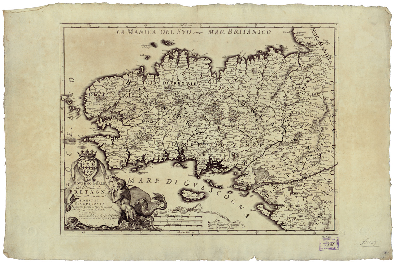 (N:34690) LA MANICA DEL SUD, OVVERO MAR BRITANNICO ETC... (B0020523) Carte e stampe antiche: riproduzione a colori su carta (formato A1)