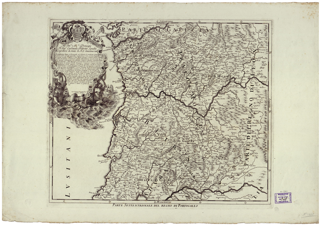 (N:34703) IL REGNO DI PORTOGALLO - PARTE SETTENTRIONALE (B0020536) Carte e stampe antiche: riproduzione a colori su carta (formato A1)