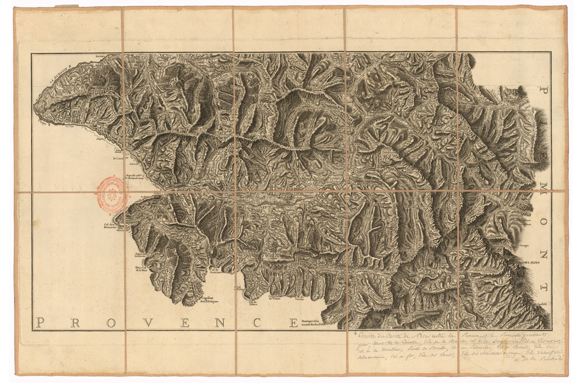(N:35074) CARTE GEOMETRIQUE DU HAUT DAUPHINE ET DE LA FRONTIERE ULTERIEURE - FOGLIO 7 (B0020778) Carte e stampe antiche: riproduzione a colori su carta (formato A1)