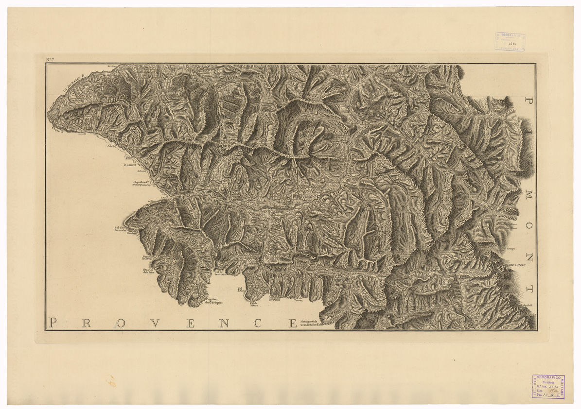 (N:35092) CARTE GEOMETRIQUE DU HAUT DAUPHINE ET DE LA FRONTIERE ULTERIEURE - FOGLIO 7 (B0020796) Carte e stampe antiche: riproduzione a colori su carta (formato A1)