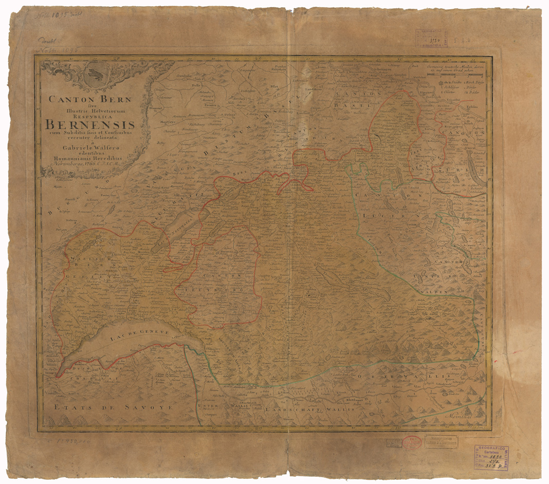 (N:35155) CANTON BERN (B0020888) Carte e stampe antiche: riproduzione a colori su carta (formato A1)