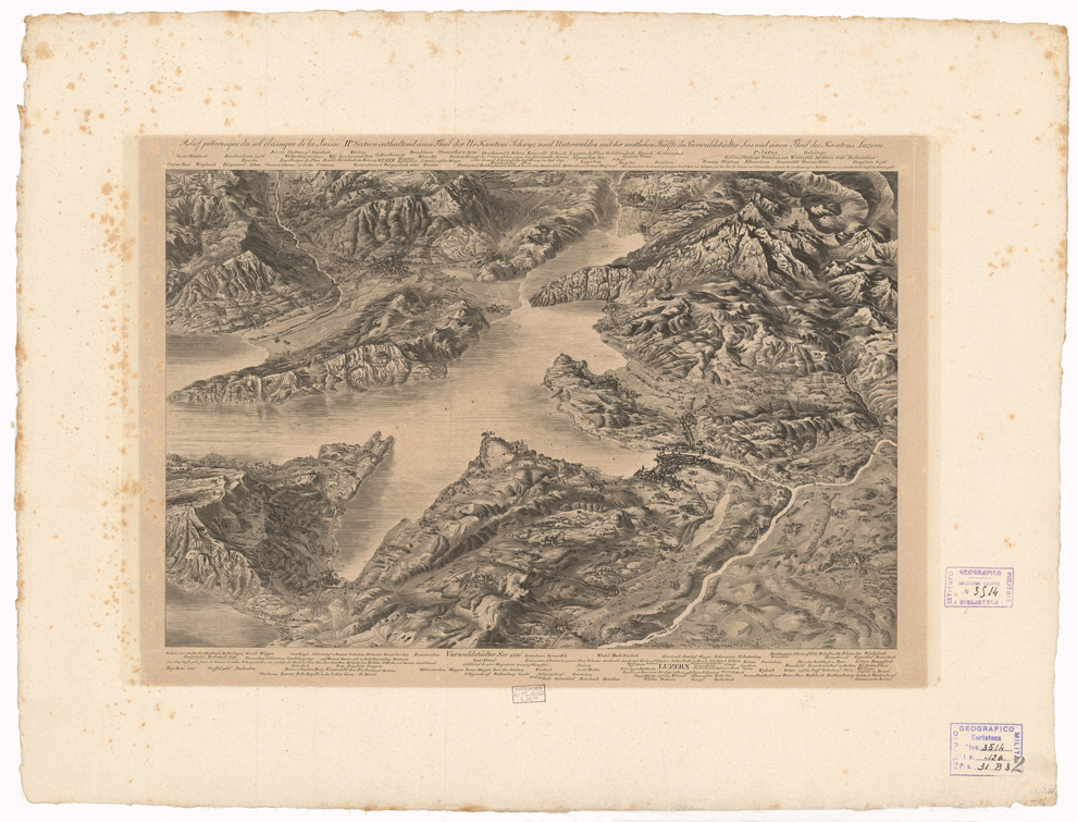 (N:35160) RELIEF PITTORESQUE DU SOL CLASSIQUE DE LA SUISSE ETC... - FOGLIO 2 (B0020893) Carte e stampe antiche: riproduzione a colori su carta (formato A1)