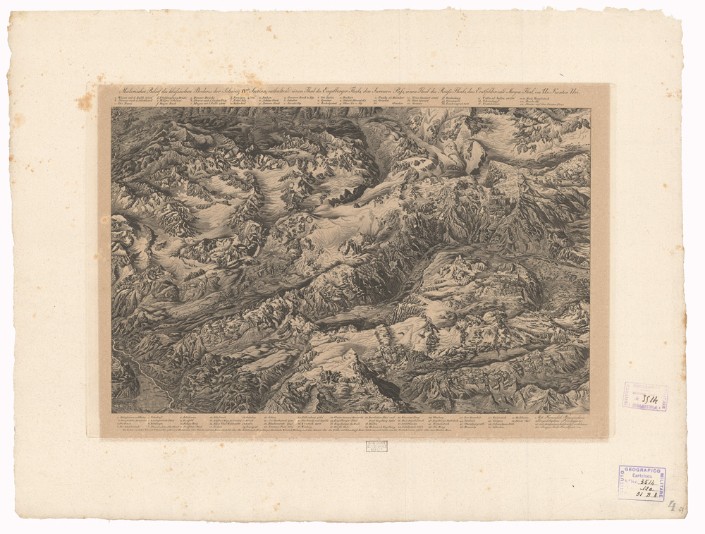 (N:35162) RELIEF PITTORESQUE DU SOL CLASSIQUE DE LA SUISSE ETC... - FOGLIO 4 (B0020895) Carte e stampe antiche: riproduzione a colori su carta (formato A1)