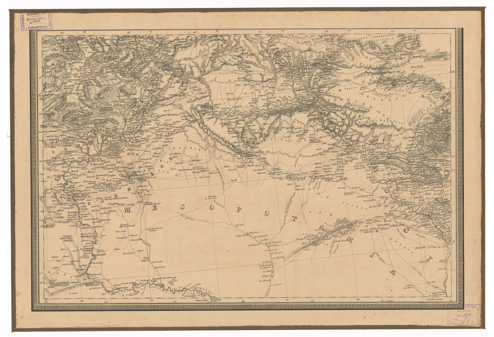 (N:35650) KARTE VON ARMENIEN, KURDISTAN UND AZERBEIDSCHAN - FOGLIO 3 (B0021074) Carte e stampe antiche: riproduzione a colori su carta (formato A1)