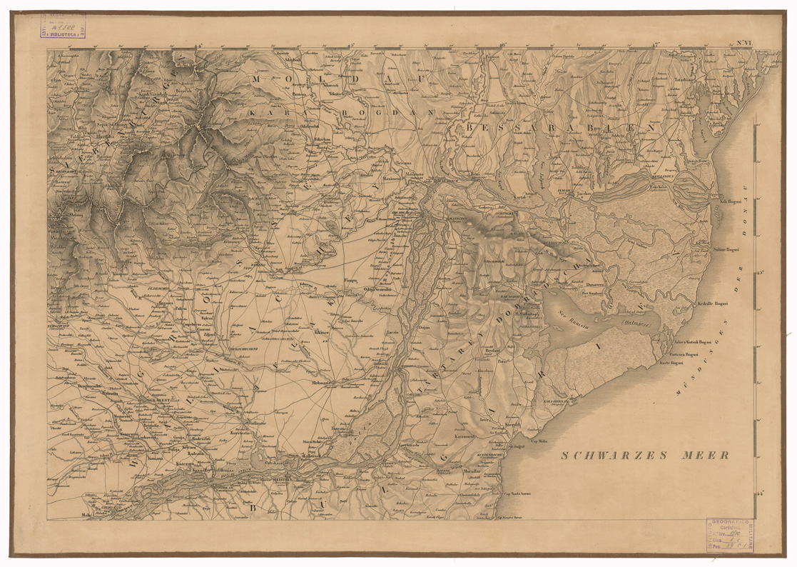 (N:35694) CARTE DER EUROPAEISCHEN TURKEY NEBST EINEM THEILE VON KLEINASIEN - FOGLIO N. 6 (B0021082) Carte e stampe antiche: riproduzione a colori su carta (formato A1)