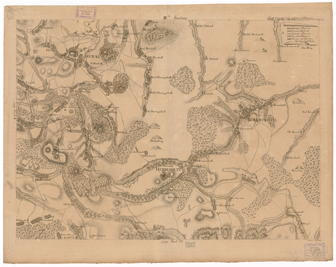 (N:35742) CARTE CHOROGRAPHIQUE ET MILITAIRE DE LA PARTIE DE LA SAXE DE LA BOHEME ECC... - FOGLIO 3 (B0021130) Carte e stampe antiche: riproduzione a colori su carta (formato A1)