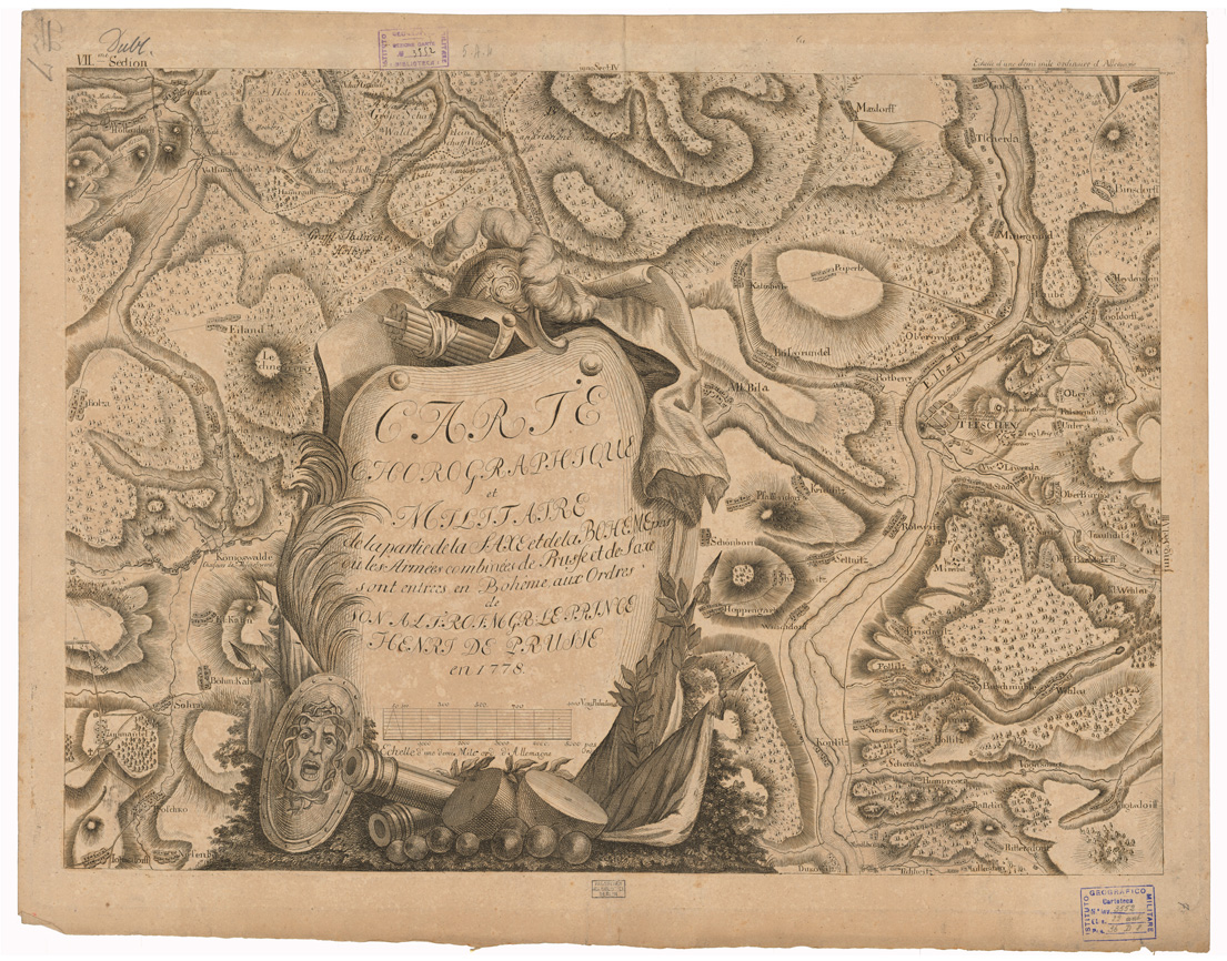 (N:35746) CARTE CHOROGRAPHIQUE ET MILITAIRE DE LA PARTIE DE LA SAXE DE LA BOHEME ECC... - FOGLIO 7 (B0021134) Carte e stampe antiche: riproduzione a colori su carta (formato A1)