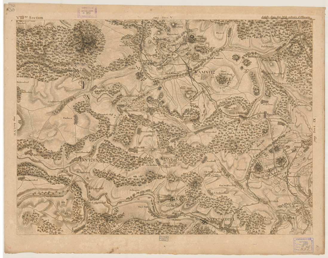 (N:35747) CARTE CHOROGRAPHIQUE ET MILITAIRE DE LA PARTIE DE LA SAXE DE LA BOHEME ECC... - FOGLIO 8 (B0021135) Carte e stampe antiche: riproduzione a colori su carta (formato A1)