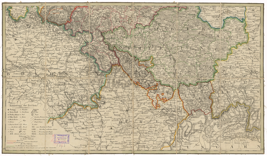 (N:35844) KARTE VON SCHLESIEN ECC... - FOGLIO 2 (B0021158) Carte e stampe antiche: riproduzione a colori su carta (formato A1)