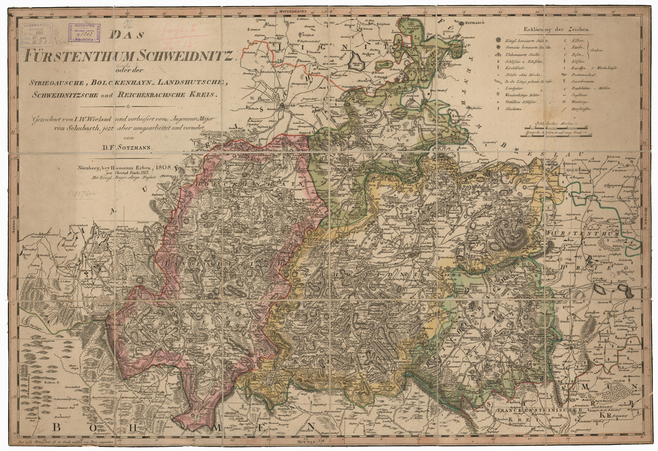 (N:35864) DAS FURSTENTHUM SCHWEIDNITZ ODER DER  ECC... (B0021178) Carte e stampe antiche: riproduzione a colori su carta (formato A1)