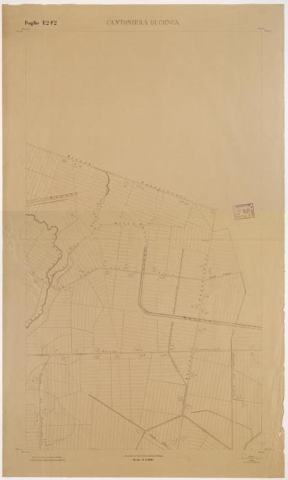 (N:15255) RILIEVO DELLA ZONA DI LITTORIA COL METODO NISTRI - Foglio E2-F2 - Cantoniera di Conca (B0002575, B0002576, B2575-76) Carte e stampe antiche: riproduzione a colori su carta (formato A1)