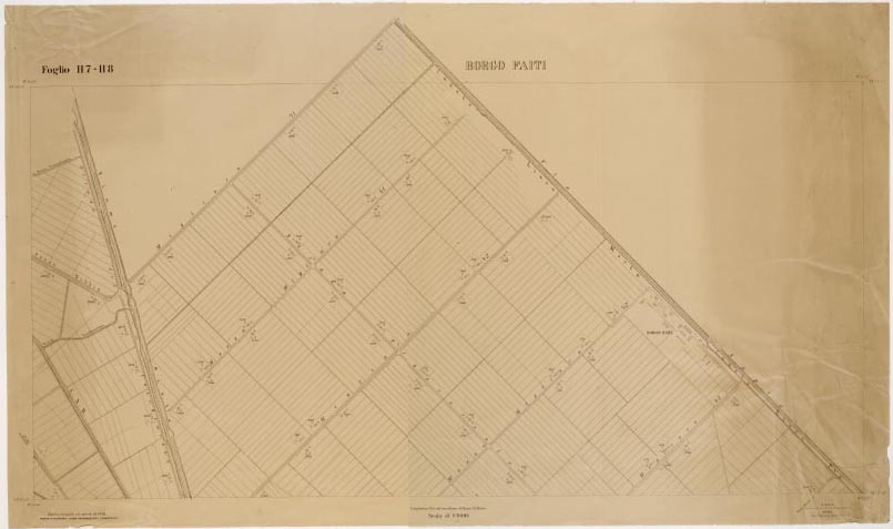 (N:15277) RILIEVO DELLA ZONA DI LITTORIA COL METODO NISTRI - Foglio H7-H8 - Borgo Faiti (B0002597, B0002598, B2597-98) Carte e stampe antiche: riproduzione a colori su carta (formato A1)