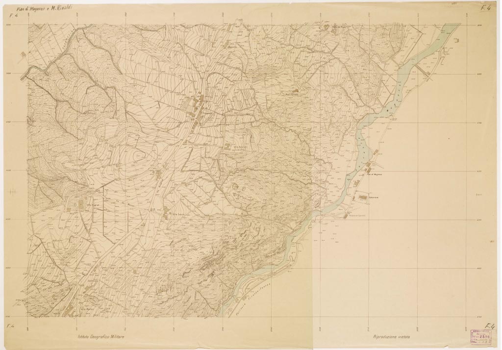 (N:13443) PIANO REGOLATORE DI AMPLIAMENTO DELLA CITTA' DI FIRENZE - Foglio 4 - Pian di Mugnone e M. Rinaldi (B0006948, B6948-49, B0006949) Carte e stampe antiche: riproduzione a colori su carta (formato A1)