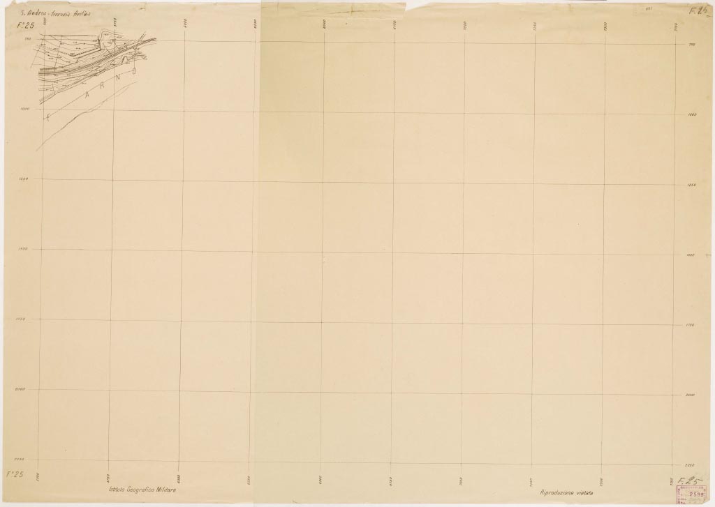 (N:13430) PIANO REGOLATORE DI AMPLIAMENTO DELLA CITTA' DI FIRENZE - Foglio 25 - S. Andrea e Ferrovia Aretina (B0006990, B0006991, B6990-91) Carte e stampe antiche: riproduzione a colori su carta (formato A1)