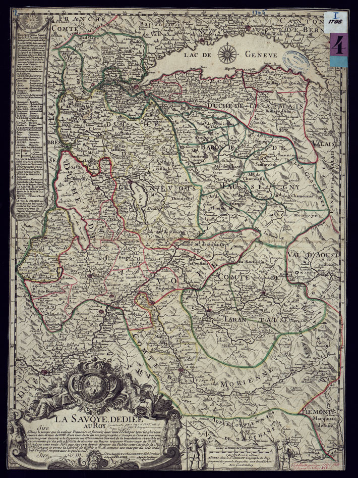 (N:8502) LA SAVOYE, DEDIEE AU ROY. (CA000016) Carte e stampe antiche: riproduzione a colori su carta (formato A1)