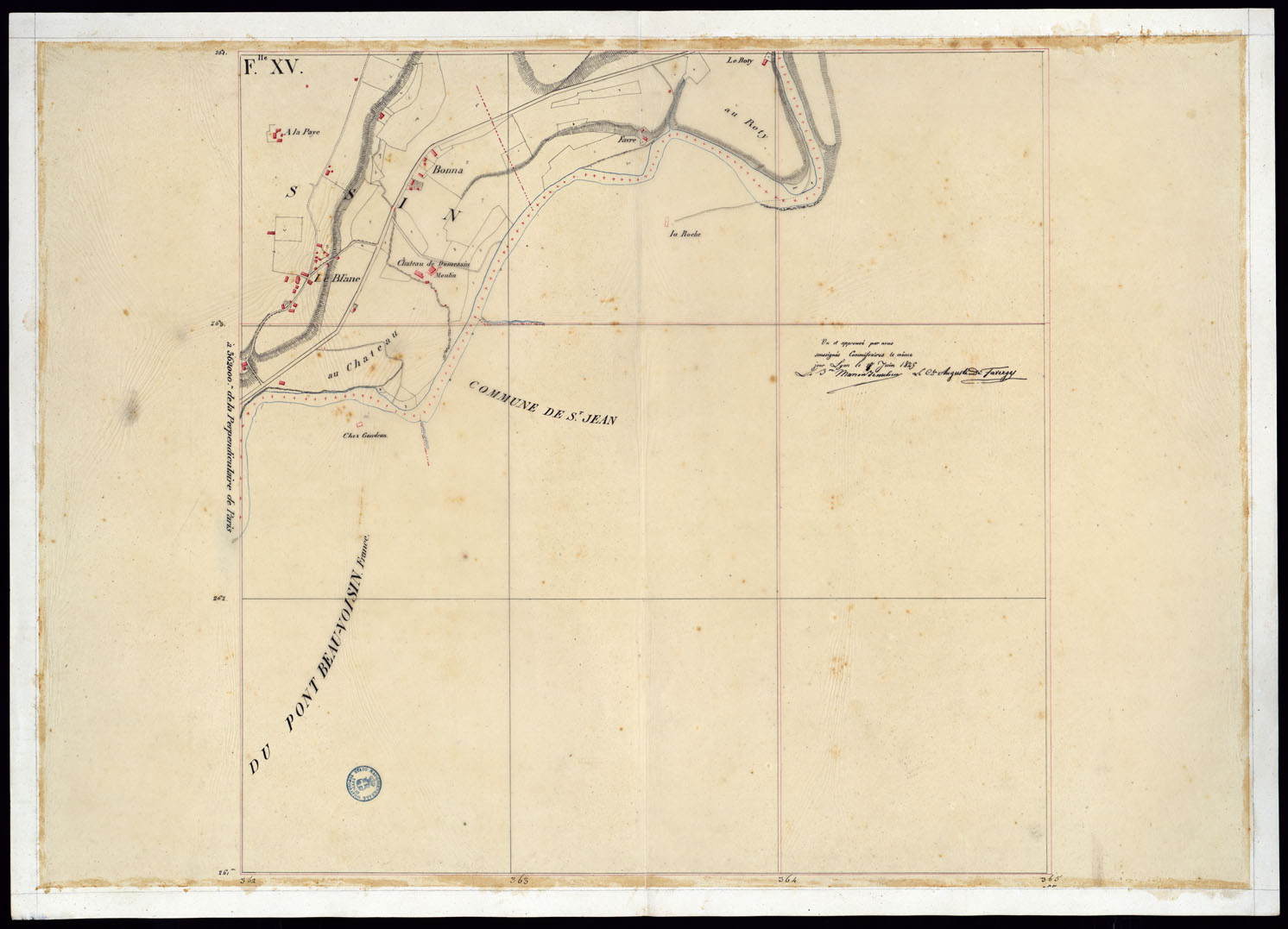 (N:6719) TABLEAU D'ASSEMBLAGE DE CARTE DES BASSINS INONDABLES DU RHONE ET DU GUIERS RELATIVE AUX LIGNES LATERALES LEVEE ET DESSINEE A' L'ECHELLE D'UN 5.000 ME PAR LES CAP. NES DU GENIE CIVIL MELANO ET BAGETTI - FOGLIO XV. (CA000057) Carte e stampe antiche: riproduzione a colori su carta (formato A1)