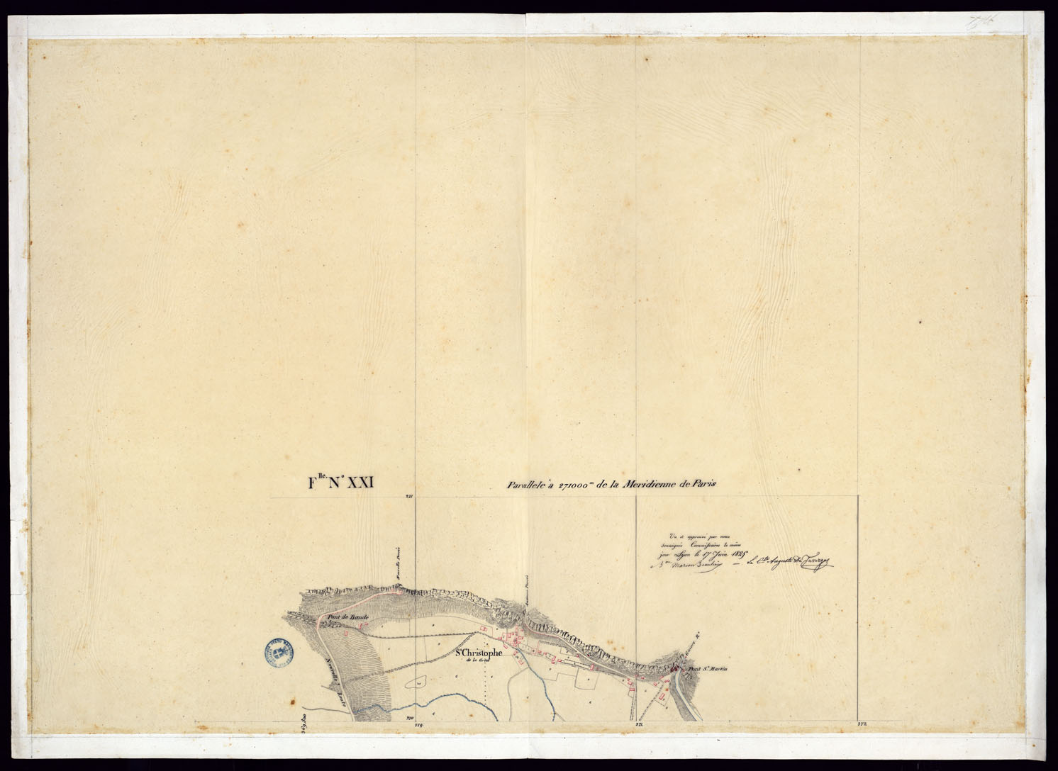 (N:6705) TABLEAU D'ASSEMBLAGE DE CARTE DES BASSINS INONDABLES DU RHONE ET DU GUIERS RELATIVE AUX LIGNES LATERALES LEVEE ET DESSINEE A' L'ECHELLE D'UN 5.000 ME PAR LES CAP. NES DU GENIE CIVIL MELANO ET BAGETTI - FOGLIO XXI. (CA000063) Carte e stampe antiche: riproduzione a colori su carta (formato A1)