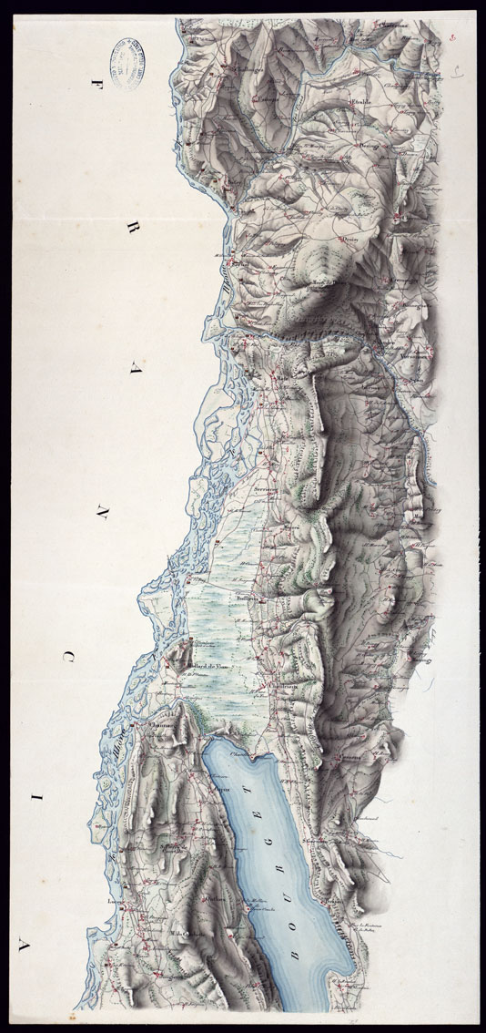 (N:6178) CARTA DEI CORDONI SANITARI SULLA FRONTIERA DELLA SAVOIA DAL COLLE DELLA BALMA AL M.TE TABOR - FOGLIO 5. (CA000119) Carte e stampe antiche: riproduzione a colori su carta (formato A1)