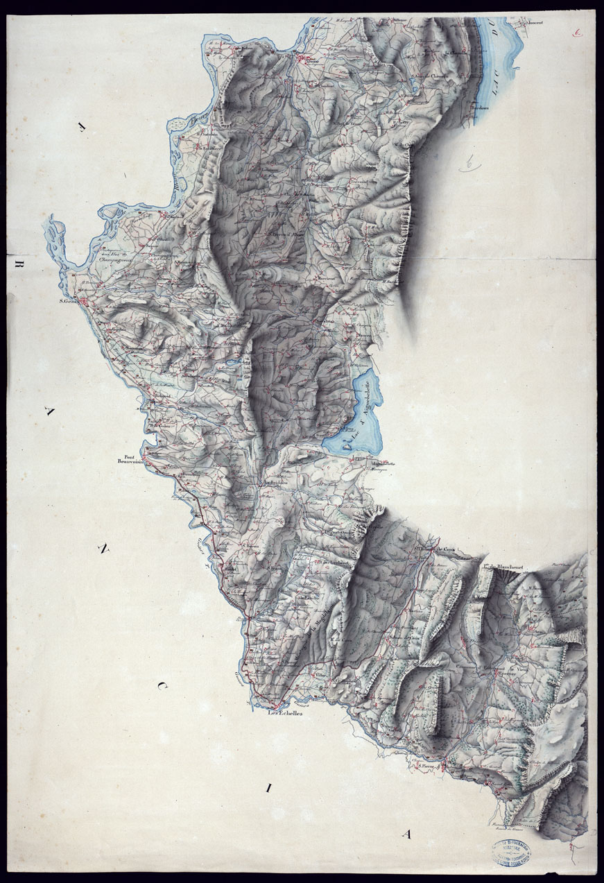 (N:6171) CARTA DEI CORDONI SANITARI SULLA FRONTIERA DELLA SAVOIA DAL COLLE DELLA BALMA AL M.TE TABOR - FOGLIO 6. (CA000120) Carte e stampe antiche: riproduzione a colori su carta (formato A1)