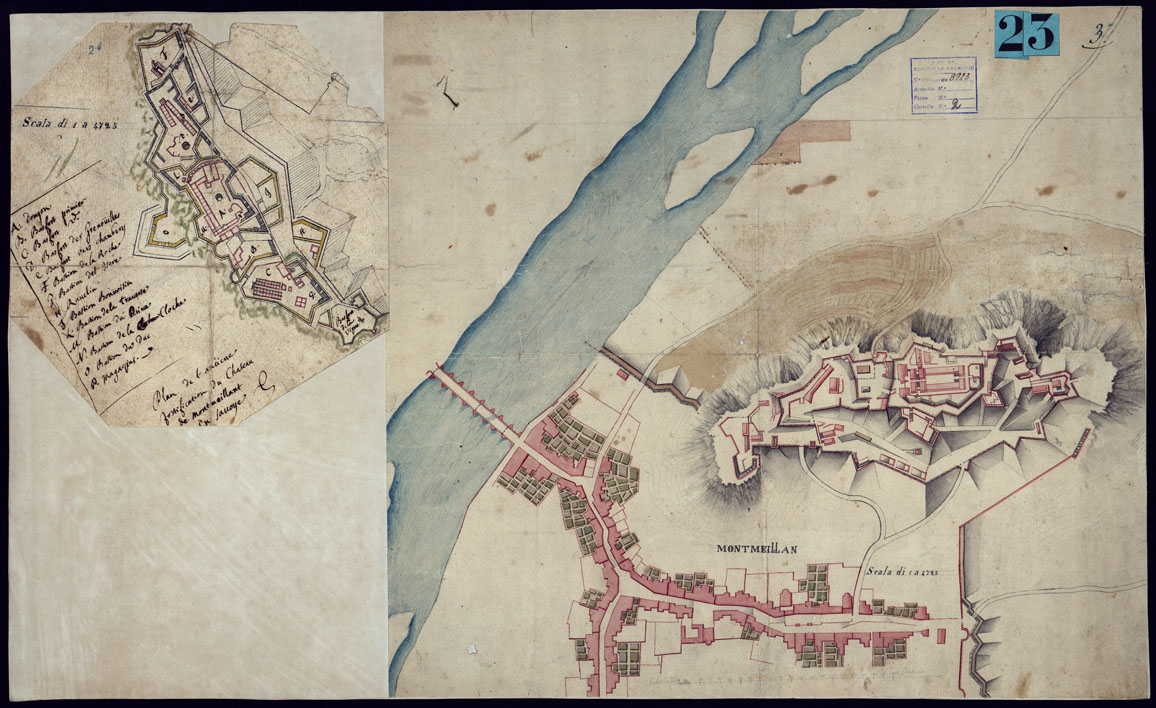 (N:6854) PIANO DI MONTMEILLAN. (CA000134) Carte e stampe antiche: riproduzione a colori su carta (formato A1)