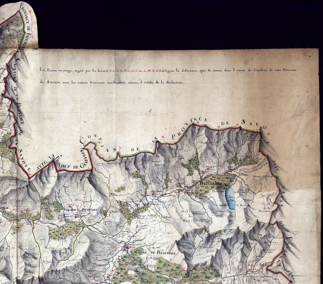(N:6892) CARTE GEOMETRIQUE DE LA PROVINCE DE SAVOYE DE L'ORIGINAL DE PREMIER REDUCTION QUI SE TROUVE DANS LES ARCHIVES DE S.M. (CA000145, CA000146, CA000147, CA000148) Carte e stampe antiche: riproduzione a colori su carta (formato A1)