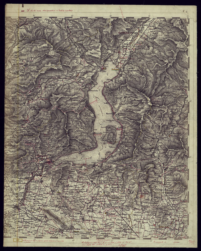 (N:3811) CARTA TOPOGRAFICA DELLA LOMBARDIA, VENETO E ITALIA CENTRALE - FOGLIO C4 (EST) ROVATO. (CA000183) Carte e stampe antiche: riproduzione a colori su carta (formato A1)