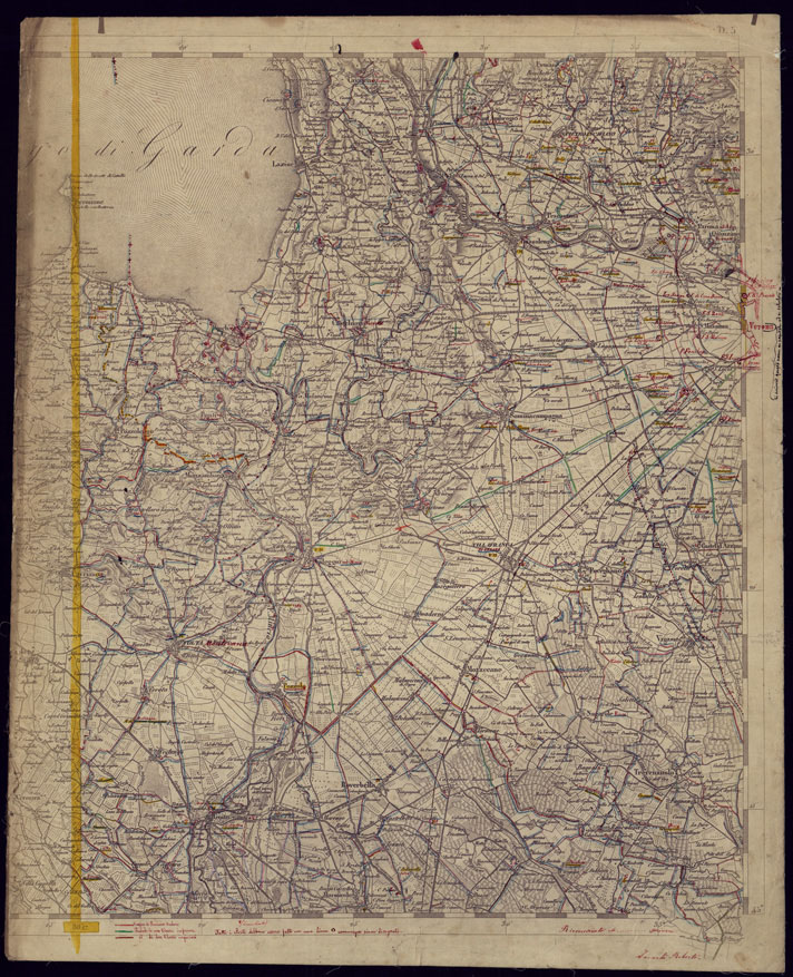 (N:1652) CARTA TOPOGRAFICA DELLA LOMBARDIA, VENETO E ITALIA CENTRALE - FOGLIO D5 (EST) VILLAFRANCA DI VERONA. (CA000203) Carte e stampe antiche: riproduzione a colori su carta (formato A1)