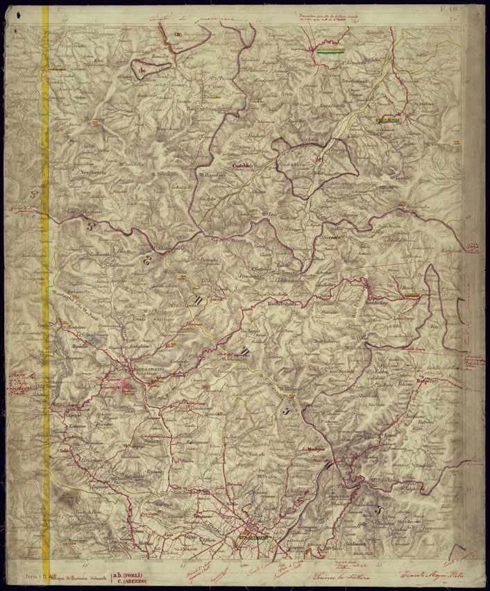(N:1145) CARTA TOPOGRAFICA DELLA LOMBARDIA, VENETO E ITALIA CENTRALE - FOGLIO F10 (EST) SAN SEPOLCRO. (CA000249) Carte e stampe antiche: riproduzione a colori su carta (formato A1)