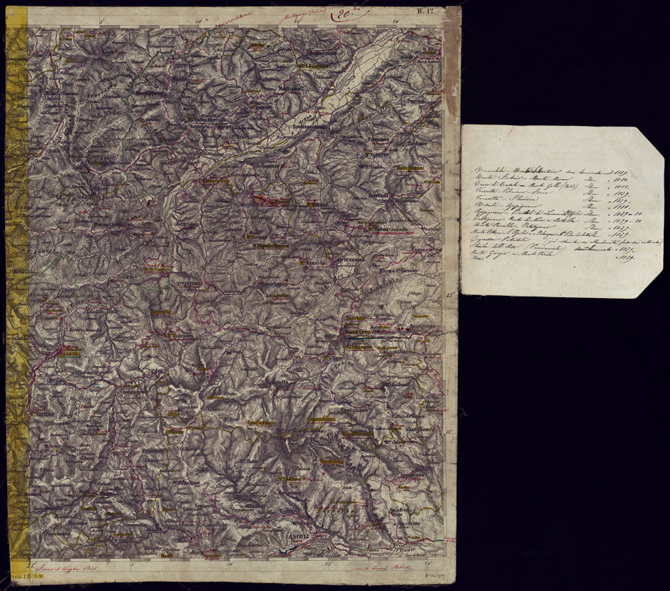 (N:1030) CARTA TOPOGRAFICA DELLA LOMBARDIA, VENETO E ITALIA CENTRALE - FOGLIO H12 (EST) ASCOLI PICENO. (CA000297) Carte e stampe antiche: riproduzione a colori su carta (formato A1)