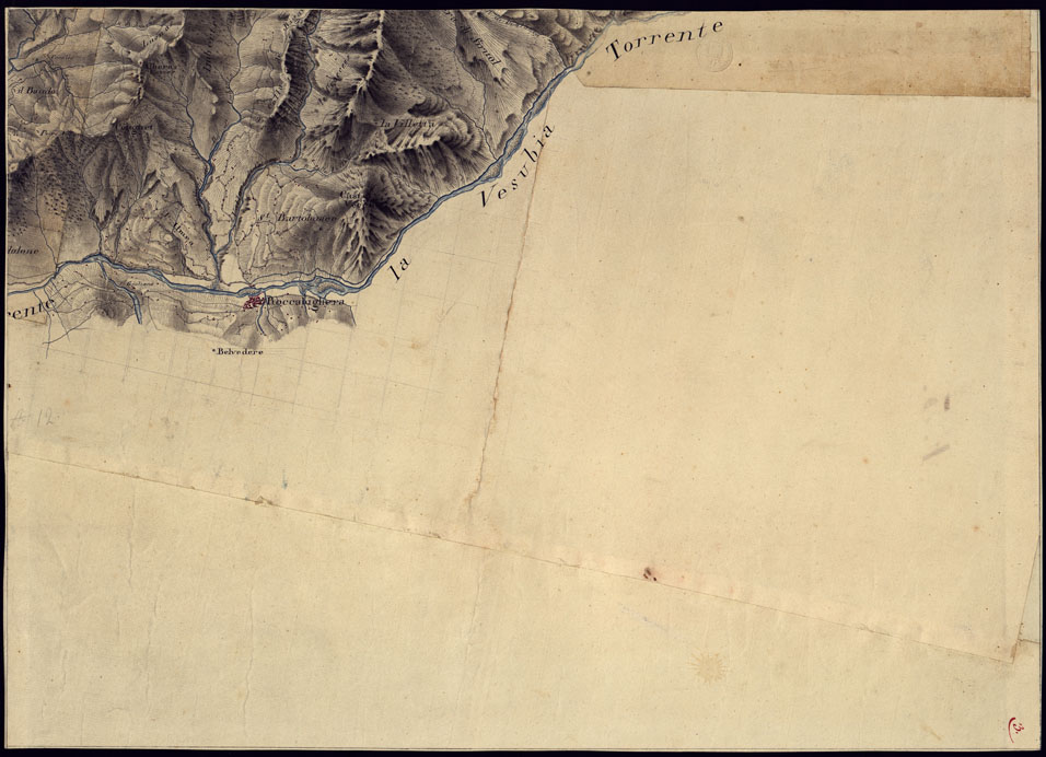 (N:5776) CARTA ORIGINALE LEVATA SUL TERRENO ALLA SCALA 1:20 000 CHE DALLA VALLE DI BLORA SI ESTENDE FINO AL MARE E DALLA VESUBIA SINO AI CONFINI DELLA FRANCIA SUL FIUME VAR E PARTE DELL'ESTERON - FOGLIO 3. (CA000323) Carte e stampe antiche: riproduzione a colori su carta (formato A1)