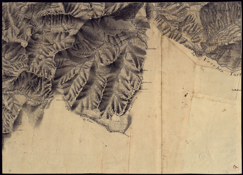 (N:5779) CARTA ORIGINALE LEVATA SUL TERRENO ALLA SCALA 1:20 000 CHE DALLA VALLE DI BLORA SI ESTENDE FINO AL MARE E DALLA VESUBIA SINO AI CONFINI DELLA FRANCIA SUL FIUME VAR E PARTE DELL'ESTERON - FOGLIO 6. (CA000326) Carte e stampe antiche: riproduzione a colori su carta (formato A1)