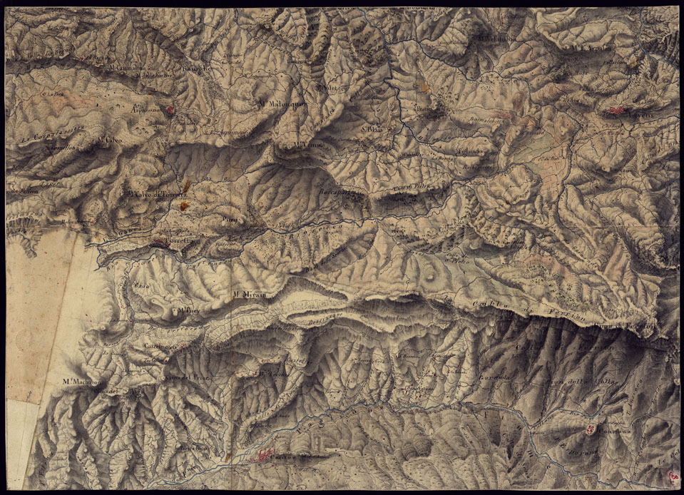 (N:5781) CARTA ORIGINALE LEVATA SUL TERRENO ALLA SCALA 1:20 000 CHE DALLA VALLE DI BLORA SI ESTENDE FINO AL MARE E DALLA VESUBIA SINO AI CONFINI DELLA FRANCIA SUL FIUME VAR E PARTE DELL'ESTERON - FOGLIO 8. (CA000328) Carte e stampe antiche: riproduzione a colori su carta (formato A1)