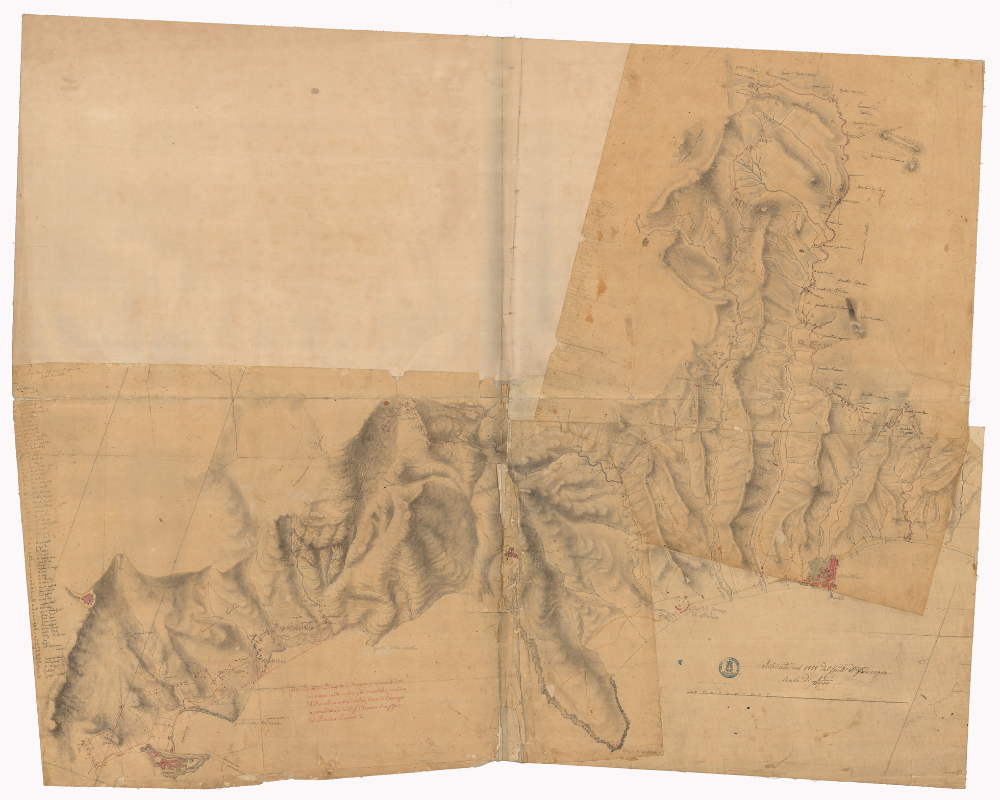 (N:12862) PRINCIPATO DI MONACO (CA000349) Carte e stampe antiche: riproduzione a colori su carta (formato A1)