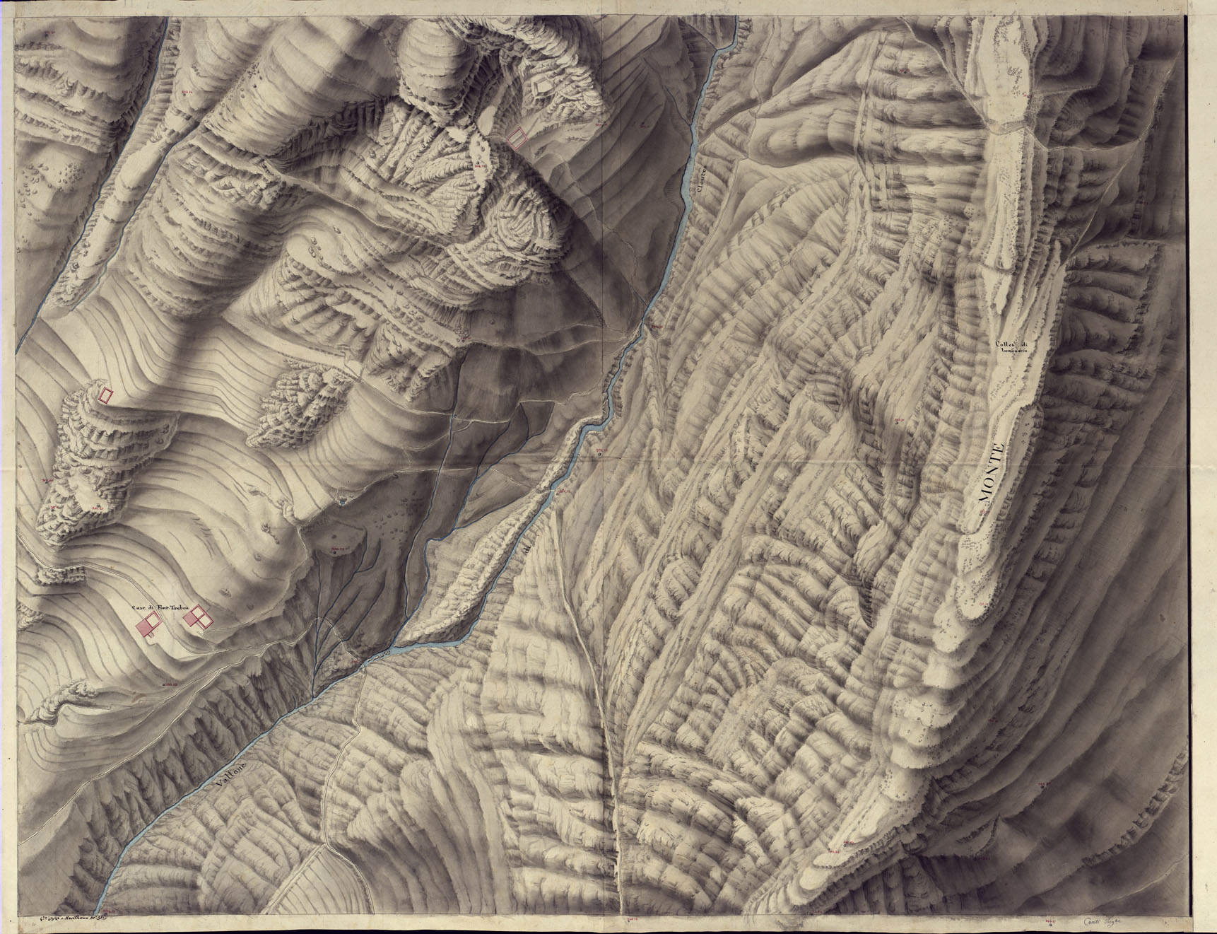 (N:12903) RIDUZIONE DEL PIANO FRA IL MONTE CIASTELLAR E IL MONTE DRAGONE PRESSO LEVENZO - FOGLIO 6 (CA000365) Carte e stampe antiche: riproduzione a colori su carta (formato A1)