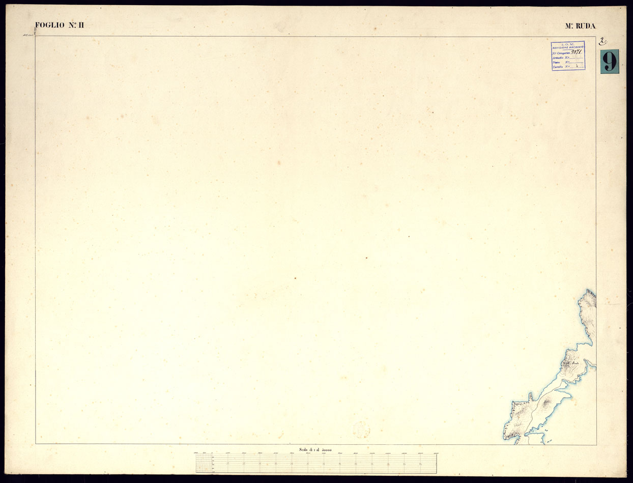 (N:5960) ATLANTE DELL'ISOLA DI SARDEGNA ALLA SCALA DI 1 AL 50.000 - FOGLIO II MONTE RUDA. (CA000418) Carte e stampe antiche: riproduzione a colori su carta (formato A1)