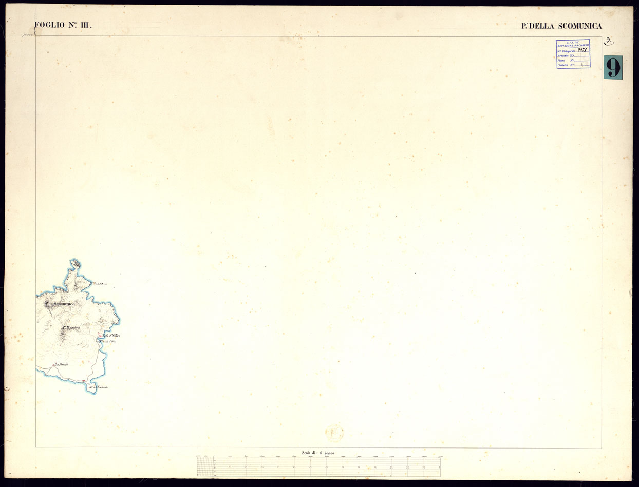(N:5958) ATLANTE DELL'ISOLA DI SARDEGNA ALLA SCALA DI 1 AL 50.000 - FOGLIO III PORTA DELLA SCOMUNICA. (CA000419) Carte e stampe antiche: riproduzione a colori su carta (formato A1)