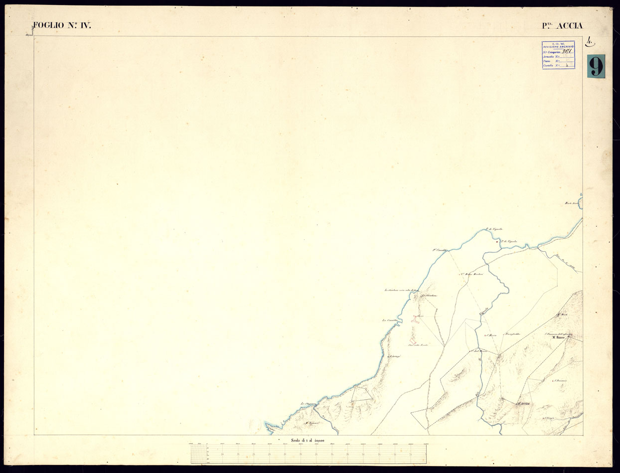 (N:5956) ATLANTE DELL'ISOLA DI SARDEGNA ALLA SCALA DI 1 AL 50.000 - FOGLIO IV PUNTA ACCIA. (CA000420) Carte e stampe antiche: riproduzione a colori su carta (formato A1)