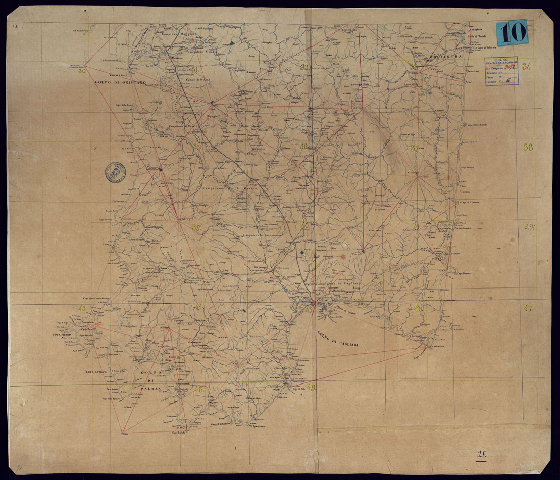 (N:6022) ISOLA DI SARDEGNA. (CA000479) Carte e stampe antiche: riproduzione a colori su carta (formato A1)