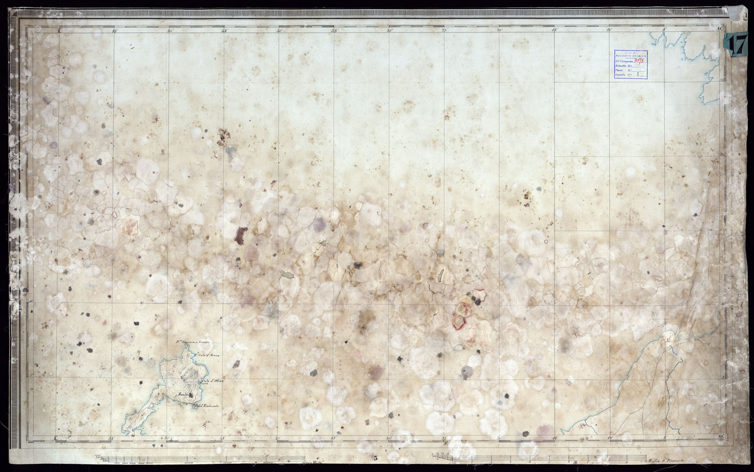 (N:6001) ISOLA DI SARDEGNA - FOGLIO 1. (CA000514) Carte e stampe antiche: riproduzione a colori su carta (formato A1)