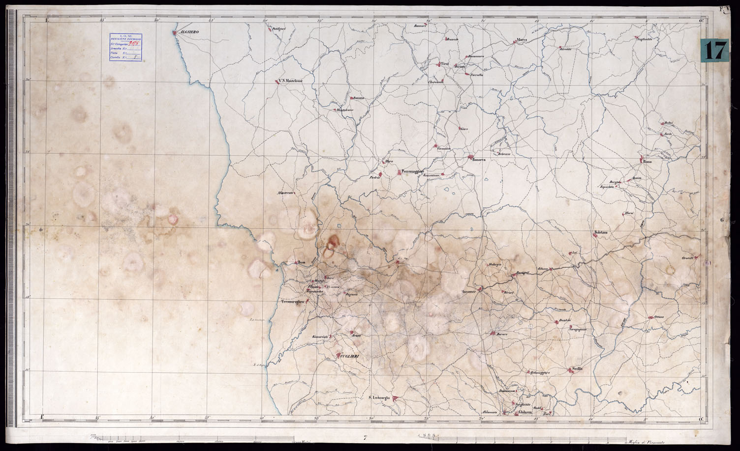 (N:5993) ISOLA DI SARDEGNA - FOGLIO 5. (CA000518) Carte e stampe antiche: riproduzione a colori su carta (formato A1)